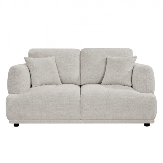 ΚΑΝΑΠΕΣ 2-ΘΕΣΙΟΣ STRUCTO HM3330.02 ΑΝΟΙΧΤΟ ΜΠΕΖ ΥΦΑΣΜΑ 168x94x88Υεκ.