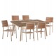 ΣΕΤ ΤΡΑΠΕΖΑΡΙΑΣ TABER HM10738.04 ΤΡΑΠΕΖΙ & 6 ΠΟΛΥΘΡΟΝΕΣ-ΑΛΟΥΜΙΝΙΟ & POLYWOOD-ΣΑΜΠΑΝΙ