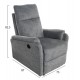 ΣΕΤ ΚΑΝΑΠΕΣ-ΠΟΛΥΘΡΟΝΑ RELAX SYNTHIA HM10735.03 ΓΚΡΙ ΥΦΑΣΜΑ-ΗΛ.ΑΝΑΚΛΙΣΗ [L]