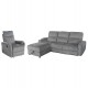 ΣΕΤ ΚΑΝΑΠΕΣ-ΠΟΛΥΘΡΟΝΑ RELAX SYNTHIA HM10735.03 ΓΚΡΙ ΥΦΑΣΜΑ-ΗΛ.ΑΝΑΚΛΙΣΗ [L]