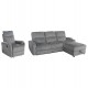 ΣΕΤ ΚΑΝΑΠΕΣ-ΠΟΛΥΘΡΟΝΑ RELAX SYNTHIA HM10736.03 ΓΚΡΙ ΥΦΑΣΜΑ-ΗΛ.ΑΝΑΚΛΙΣΗ [R]