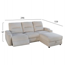 ΣΕΤ ΚΑΝΑΠΕΣ-ΠΟΛΥΘΡΟΝΑ RELAX SYNTHIA HM10736.01 ΜΠΕΖ ΥΦΑΣΜΑ-ΗΛ.ΑΝΑΚΛΙΣΗ [R]