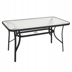 ΤΡΑΠΕΖΙ BRUNO HM5106.03 ΜΑΥΡΟ ΜΕΤΑΛΛΙΚΟ ΜΕ ΓΥΑΛΙΝΗ ΕΠΙΦΑΝΕΙΑ 140Χ80Χ72Υεκ