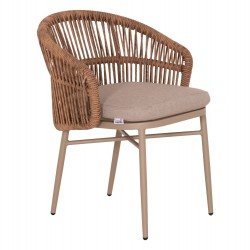 ΠΟΛΥΘΡΟΝΑ ΑΛΟΥΜΙΝΙΟΥ ORIN HM6265.03 ΚΑΠΟΥΤΣΙΝΟ- P.E.RATTAN ΣΕ ΦΥΣΙΚΟ 58x61x75Υεκ.
