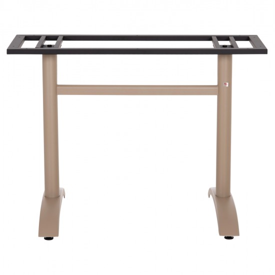 ΒΑΣΗ ΤΡΑΠΕΖΙΟΥ ΑΛΟΥΜΙΝΙΟΥ ΔΙΣΤΗΛΗ HM461.25 CAPPUCINO ΜΕ ΡΕΓΟΥΛΑΤΟΡΟΥΣ 100Χ60Χ73Υεκ.