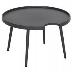 ΤΡΑΠΕΖΙ ΜΕΣΗΣ ΣΤΡΟΓΓΥΛΟ ΕΞ.ΧΩΡΟΥ TEROC HM6434.01 ΑΛΟΥΜΙΝΙΟ ΓΚΡΙ Φ70x44Υεκ