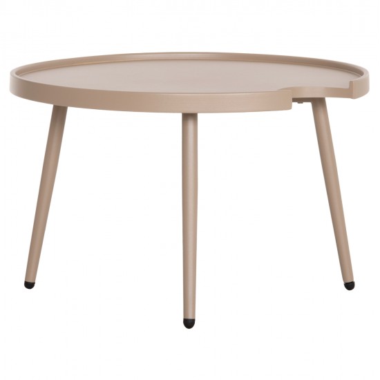 ΤΡΑΠΕΖΙ ΜΕΣΗΣ ΣΤΡΟΓΓΥΛΟ ΕΞ.ΧΩΡΟΥ TEROC HM6434.03 ΑΛΟΥΜΙΝΙΟ ΚΑΠΟΥΤΣΙΝΟ Φ70x44Υεκ