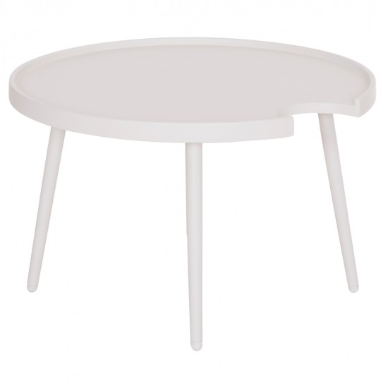 ΤΡΑΠΕΖΙ ΜΕΣΗΣ ΣΤΡΟΓΓΥΛΟ ΕΞ.ΧΩΡΟΥ TEROC HM6434.02 ΑΛΟΥΜΙΝΙΟ ΛΕΥΚΟ Φ70x44Υεκ