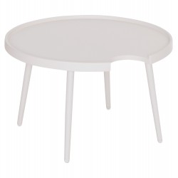 ΤΡΑΠΕΖΙ ΜΕΣΗΣ ΣΤΡΟΓΓΥΛΟ ΕΞ.ΧΩΡΟΥ TEROC HM6434.02 ΑΛΟΥΜΙΝΙΟ ΛΕΥΚΟ Φ70x44Υεκ