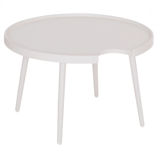 ΤΡΑΠΕΖΙ ΜΕΣΗΣ ΣΤΡΟΓΓΥΛΟ ΕΞ.ΧΩΡΟΥ TEROC HM6434.02 ΑΛΟΥΜΙΝΙΟ ΛΕΥΚΟ Φ70x44Υεκ