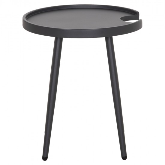 ΤΡΑΠΕΖΙ ΒΟΗΘΗΤΙΚΟ ΣΤΡΟΓΓΥΛΟ ΕΞ.ΧΩΡΟΥ TEROC HM6433.01 ΑΛΟΥΜΙΝΙΟ ΓΚΡΙ Φ47x53Υεκ