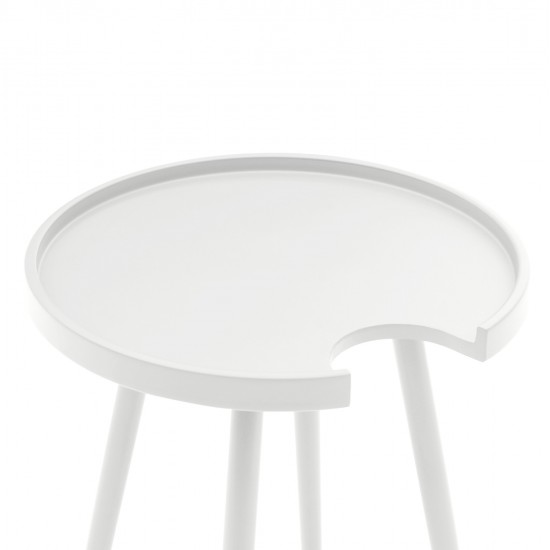 ΤΡΑΠΕΖΙ ΒΟΗΘΗΤΙΚΟ ΣΤΡΟΓΓΥΛΟ ΕΞ.ΧΩΡΟΥ TEROC HM6433.02 ΑΛΟΥΜΙΝΙΟ ΛΕΥΚΟ Φ47x53Υεκ