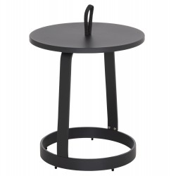 ΤΡΑΠΕΖΙ ΒΟΗΘΗΤΙΚΟ ΕΞ.ΧΩΡΟΥ MINO HM6432.01 ΑΛΟΥΜΙΝΙΟ & ΣΧΟΙΝΙ ΓΚΡΙ Φ47x53Υεκ