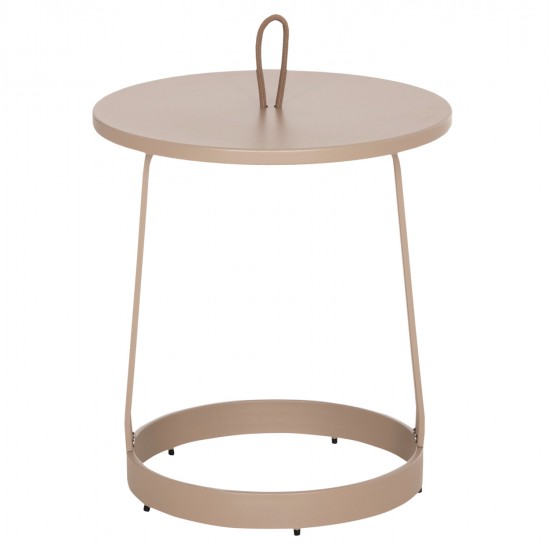 ΤΡΑΠΕΖΙ ΒΟΗΘΗΤΙΚΟ ΕΞ.ΧΩΡΟΥ MINO HM6432.03 ΑΛΟΥΜΙΝΙΟ & ΣΧΟΙΝΙ ΚΑΠΟΥΤΣΙΝΟ Φ47x53Υεκ