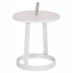 ΤΡΑΠΕΖΙ ΒΟΗΘΗΤΙΚΟ ΕΞ.ΧΩΡΟΥ MINO HM6432.02 ΑΛΟΥΜΙΝΙΟ ΛΕΥΚΟ & ΣΧΟΙΝΙ ΜΠΕΖ Φ47x53Υεκ