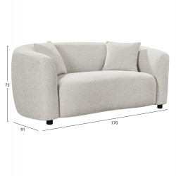 ΚΑΝΑΠΕΣ 2-ΘΕΣΙΟΣ NORD HM3322.02 ΑΝΟΙΧΤΟ ΜΠΕΖ ΥΦΑΣΜΑ 170x91x75Υεκ.