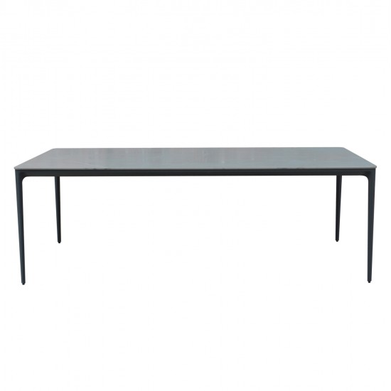 ΤΡΑΠΕΖΙ ΤΡΑΠΕΖΑΡΙΑΣ STAD HM6558.01 ΓΚΡΙ ΑΛΟΥΜΙΝΙΟ & SINTERED STONE TOP 220x100x75Υεκ