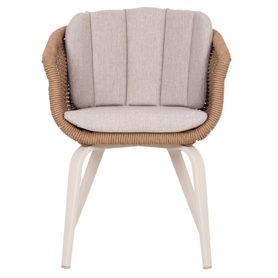 ΠΟΛΥΘΡΟΝΑ VICTUS HM6559.02 ΑΛΟΥΜΙΝΙΟ & OLEFIN ΜΠΕΖ-TWIST WICKER 60x62x76Yεκ