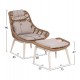 ΠΟΛΥΘΡΟΝΑ LOUNGE ΜΕ ΥΠΟΠΟΔΙΟ REMVAZZO HM6561.02 ΑΛΟΥΜΙΝΙΟ ΜΠΕΖ--WICKER 90x85x96Υεκ