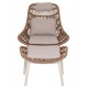 ΠΟΛΥΘΡΟΝΑ LOUNGE ΜΕ ΥΠΟΠΟΔΙΟ REMVAZZO HM6561.02 ΑΛΟΥΜΙΝΙΟ ΜΠΕΖ--WICKER 90x85x96Υεκ