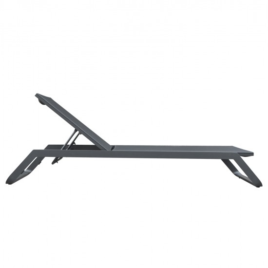 ΞΑΠΛΩΣΤΡΑ ΑΛΟΥΜΙΝΙΟΥ MARIMAR HM6562.01 ΣΚΕΛΕΤΟΣ & TEXTILENE ΓΚΡΙ 218x67x31Υεκ