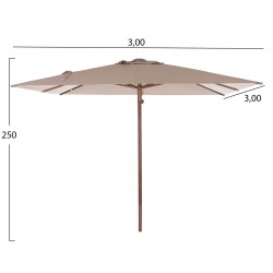 ΟΜΠΡΕΛΑ ΕΠΑΓΓΕΛΜΑΤΙΚΗ GLADELL 3X3m HM6604.02 ΜΠΕΖ ΠΑΝΙ-HEAT TRANSFER ΑΛΟΥΜΙΝΙΟ