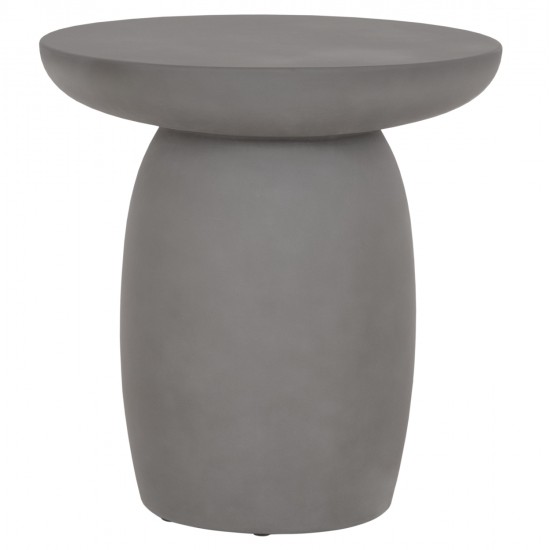 ΤΡΑΠΕΖΙ ΒΟΗΘΗΤΙΚΟ ΣΤΡΟΓΓΥΛΟ HIKARI HM6593.01 ΓΚΡΙ FIBER CEMENT Φ46x48Υεκ.