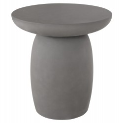 ΤΡΑΠΕΖΙ ΒΟΗΘΗΤΙΚΟ ΣΤΡΟΓΓΥΛΟ HIKARI HM6593.01 ΓΚΡΙ FIBER CEMENT Φ46x48Υεκ.
