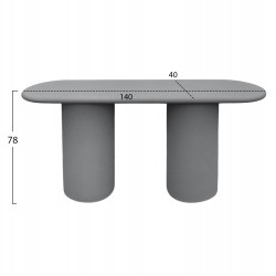 ΚΟΝΣΟΛΑ KENJI HM6584.01 FIBER CEMENT ΣΕ ΓΚΡΙ--140x40x77Υεκ.