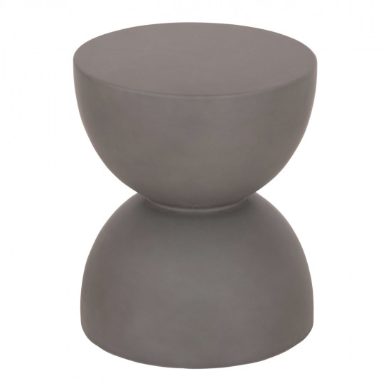 ΣΚΑΜΠΟ ΣΤΡΟΓΓΥΛΟ ZINI HM6580.01 FIBER CEMENT ΣΕ ΓΚΡΙ Φ35x43Υεκ