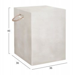 ΣΚΑΜΠΟ ΤΕΤΡΑΓΩΝΟ ΜΕ ΧΕΡΟΥΛΙΑ ZAK HM6581.02 FIBER CEMENT ΣΕ ΜΠΕΖ 36x36x43Υεκ