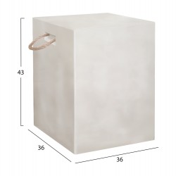 ΣΚΑΜΠΟ ΤΕΤΡΑΓΩΝΟ ΜΕ ΧΕΡΟΥΛΙΑ ZAK HM6581.02 FIBER CEMENT ΣΕ ΜΠΕΖ 36x36x45,5Υεκ