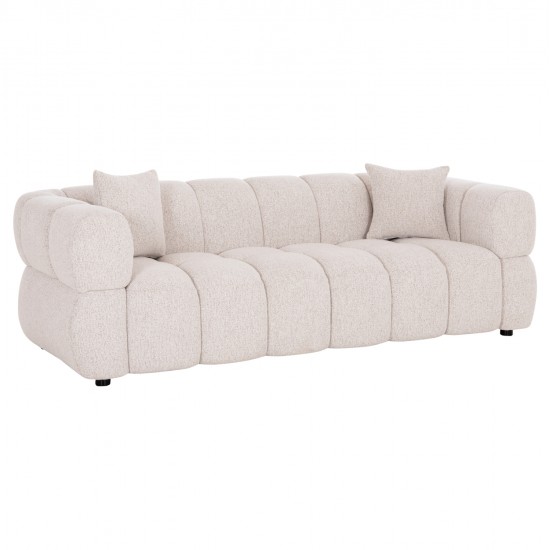 ΚΑΝΑΠΕΣ 3-ΘΕΣΙΟΣ NORIKA HM3331.02 ΕΚΡΟΥ ΥΦΑΣΜΑ 220x88x85Υεκ.