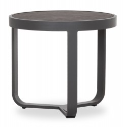ΤΡΑΠΕΖΑΚΙ ΑΛΟΥΜΙΝΙΟΥ DEVIOUS SM6440.01 ΑΝΘΡΑΚΙ--ΓΚΡΙ SINTERED STONE TOP Φ45x41Υεκ.