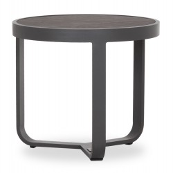 ΤΡΑΠΕΖΑΚΙ ΑΛΟΥΜΙΝΙΟΥ DEVIOUS SM6440.01 ΑΝΘΡΑΚΙ--ΓΚΡΙ SINTERED STONE TOP Φ45x41Υεκ.