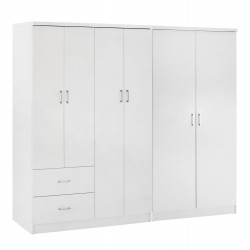 ΝΤΟΥΛΑΠΑ 6ΦΥΛΛΗ BLAKELY HM21235.05 ΜΕΛΑΜΙΝΗ ΧΡΩΜΑ ΛΕΥΚΟ 201x43x181Υεκ