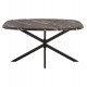 ΤΡΑΠΕΖΙ ΟΒΑΛ RODDEN HM11903.02 ΜΕ WERZALIT BLACK/GOLD MARBLE-ΜΑΥΡΗ ΒΑΣΗ 146x94x75Υεκ