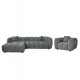 ΣΕΤ ΚΑΝΑΠΕΣ ΓΩΝΙΑ (ΑΡΙΣΤΕΡΗ)-ΠΟΛΥΘΡΟΝΑ LOUNGE LYKKE HM10820.01L ΓΚΡΙ ΥΦΑΣΜΑ