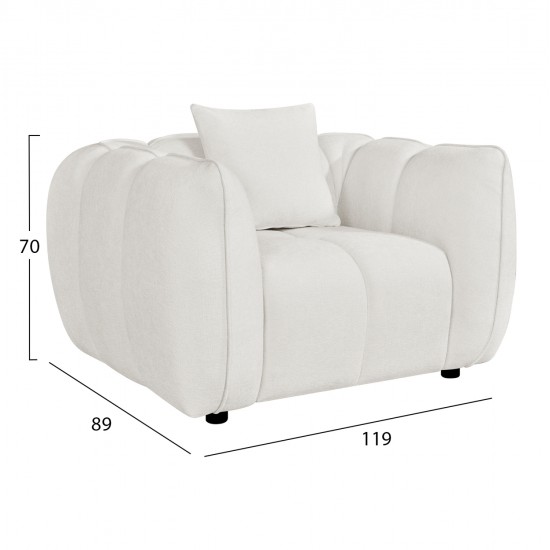 ΣΕΤ ΚΑΝΑΠΕΣ ΓΩΝΙΑ (ΔΕΞΙΑ)-ΠΟΛΥΘΡΟΝΑ LOUNGE LYKKE HM10820.02R ΕΚΡΟΥ ΥΦΑΣΜΑ