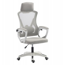 ΚΑΡΕΚΛΑ ΓΡΑΦΕΙΟΥ SALAS HM1223.02 P.P. ΛΕΥΚΟ-ΓΚΡΙ MESH ΥΦΑΣΜΑ 57x71x110-120Υεκ