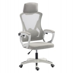 ΚΑΡΕΚΛΑ ΓΡΑΦΕΙΟΥ SALAS HM1223.02 P.P. ΛΕΥΚΟ-ΓΚΡΙ MESH ΥΦΑΣΜΑ 57x71x110-120Υεκ