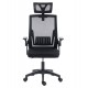 ΚΑΡΕΚΛΑ ΓΡΑΦΕΙΟΥ MATRON HM1226.01 ΜΑΥΡO PP & MESH ΥΦΑΣΜΑ 47x47x128Υεκ