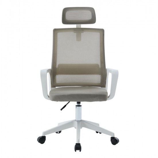 ΚΑΡΕΚΛΑ ΓΡΑΦΕΙΟΥ VELOCITY HM1229.02 ΛΕΥΚΟ PP--ΑΝΟΙΧΤΟ ΓΚΡΙ MESH 61x62x123Υεκ