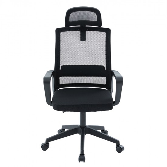 ΚΑΡΕΚΛΑ ΓΡΑΦΕΙΟΥ VELOCITY HM1229.01 ΜΑΥΡO MESH & PP 61x62x123Υεκ