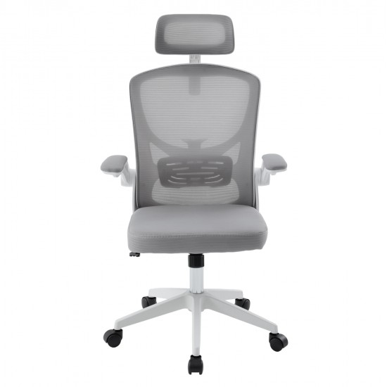 ΚΑΡΕΚΛΑ ΓΡΑΦΕΙΟΥ FLOATER HM1230.02 ΛΕΥΚΟ PP--ΑΝΟΙΧΤΟ ΓΚΡΙ MESH 62x62x106-116Υεκ