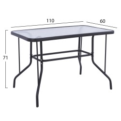 ΣΕΤ ΤΡΑΠΕΖΑΡΙΑΣ 5ΤΜΧ ΕΞ.ΧΩΡΟΥ ADAM HM10873.02 ΜΕΤΑΛΛΟ & WICKER ΣΕ ΓΚΡΙ
