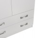 ΝΤΟΥΛΑΠΑ 3ΦΥΛΛΗ ΜΕ ΠΑΤΑΡΙ CARLY HM10891.05 ΜΕΛΑΜΙΝΗ ΣΕ ΛΕΥΚΟ 150X55Χ240Υεκ.