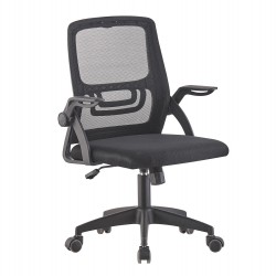 ΚΑΡΕΚΛΑ ΓΡΑΦΕΙΟΥ NETTIS HM1220.01 ΜΑΥΡO MESH-ΒΑΣΗ ΠΟΛΥΠΡΟΠΥΛΕΝΙΟΥ 47x47x109-119Υεκ