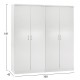 ΣΕΤ 2 ΝΤΟΥΛΑΠΕΣ 2ΦΥΛΛΕΣ JENNA HM11350.05 ΜΕΛΑΜΙΝΗ ΣΕ ΛΕΥΚΟ 160x43x181Υεκ