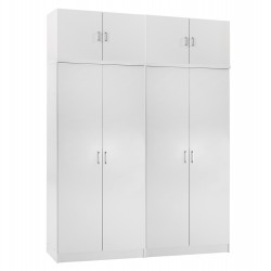 ΣΕΤ 2 ΝΤΟΥΛΑΠΕΣ 2ΦΥΛΛΕΣ ΜΕ ΠΑΤΑΡΙΑ JENNA HM11353.05 ΜΕΛΑΜΙΝΗ ΣΕ ΛΕΥΚΟ 160x43x240Υεκ